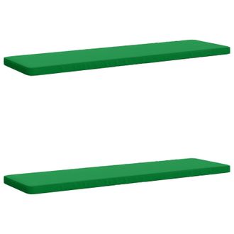 vidaXL Cuscini Per Panchina A 2 Pezzi Vught 2 Pz 100% Poliestere Verde Vidaxl