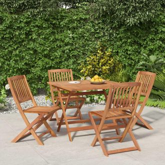 vidaXL Juego De Comedor De Jard&iacute;n 5 Piezas Madera Maciza De Acacia Vidaxl