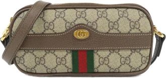 Gucci Pre-owned Cross Body Bags, female, Brown, Size: ONE SIZE Pre-owned Printed Pattern Shoulder Bag