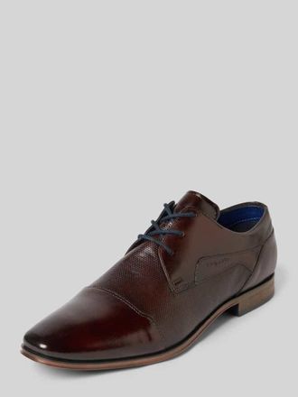 Bugatti Schnürschuhe mit Label-Detail Modell Morino in Dunkelbraun, Größe 41
