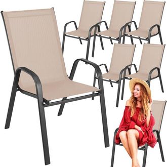 OEM Conjunto De Sillas De Jard&iacute;n De Metal Para Terraza, Balc&oacute;n, Jard&iacute;n, Beige, Resistente X6