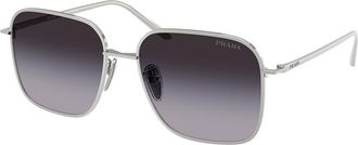 Prada PR C54SD Asian Fit 1BC90A Womens Sunglasses Silver Size 54