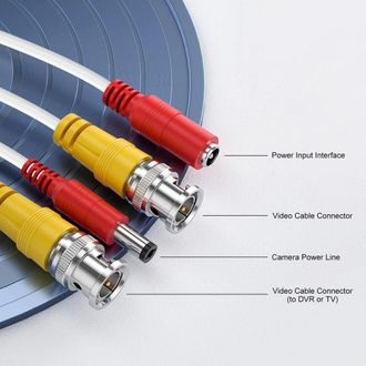 OEM Cable De Par Trenzado De Alta Calidad Para Videovigilancia, Cable De Alimentaci&oacute;n De V&iacute;deo Bnc, Transmisi&oacute;n Estable, N&uacute;cleo De Cobre Puro, Baja Resist