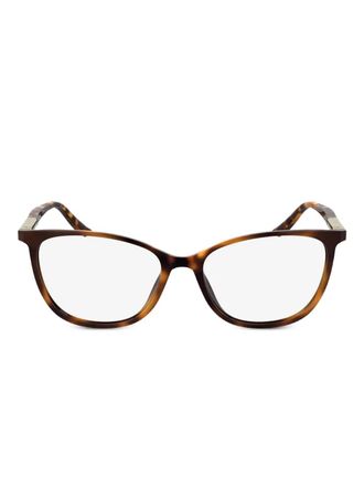 Calvin Klein tortoiseshell-effect cat-eye glasses - Brown