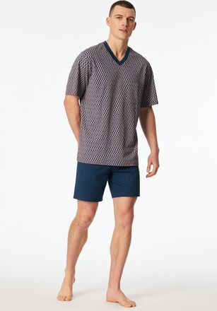 Schiesser Shorty SCHIESSER Comfort Nightwear, Damen, Gr. 48, 500, rot, Single Jersey, Obermaterial: 100% Baumwolle, Basic kurz, V-Ausschnitt, Homewear-Sets Shor