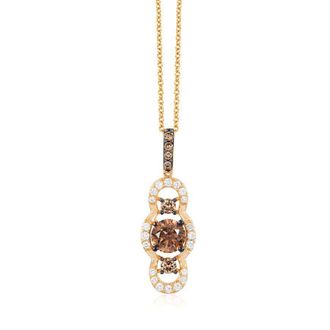 Le Vian Ladies Chocolate Centers Necklaces set in 14K Honey Gold