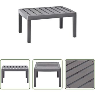 vidaXL Tavolo esterno - Tavolo da Giardino Moca 78x55x38 cm in Plastica