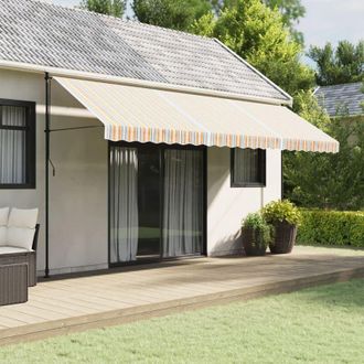 vidaXL Tela De Repuesto De Toldo Rayas De Colores 5x3,5 M Vidaxl