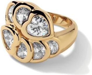Miranda Frye Mixed Cut Cubic Zirconia Cocktail Ring in Gold at Nordstrom, Size 10.5
