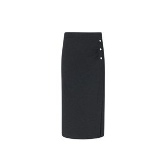 Pinko Genziana Gonna Punto Stoffa - Skirts - Mujer - Gris - XL