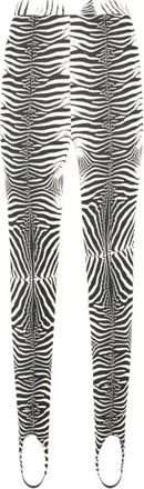 Roberto Cavalli Zebra Print Stretch Leggings Stirrups - Dames - Leggings - Zwart - XS - Broeken