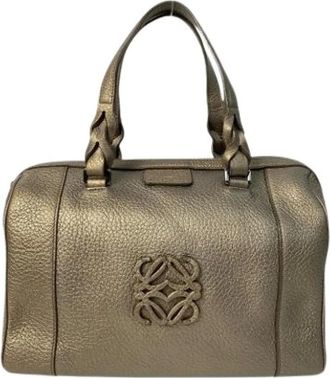 Loewe Pre-owned Handbags, female, Yellow, Size: ONE SIZE Pre-owned Boston Bag