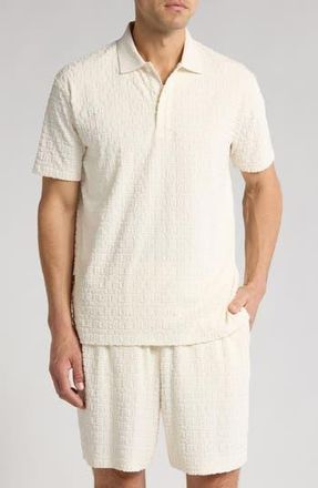 Purple Cotton Terry Blend Polo in Off White at Nordstrom Rack, Size X-Large