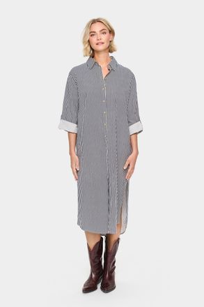 Saint Tropez Jurk Loose fit Ice Nightsky Stripe white blue