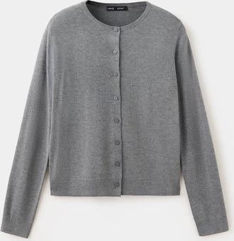 Mango Cardigan maglia bottoni grigio - Donna - XXS - MANGO