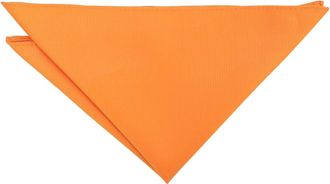 DQT Plain Twill Wedding Pocket Square Handkerchief - Tangerine