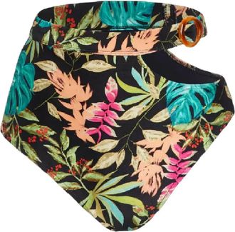 PatBo Tropical high-waisted bikini bottom - Nero