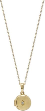 Anzie Aztec North Star Mini Locket 14K Gold & Diamond Pendant Necklace in Yellow Gold at Nordstrom, Size 17