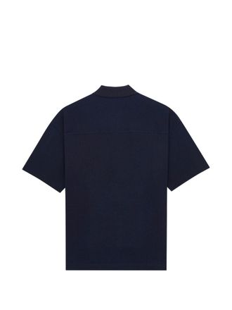 Saint Laurent Logo-Embroidered Cotton Polo - Navy
