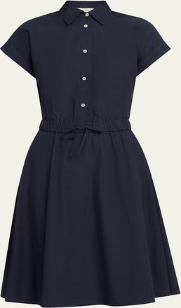 Officine G&eacute;n&eacute;rale Anae Short-Sleeve Cotton Voile Mini Dress