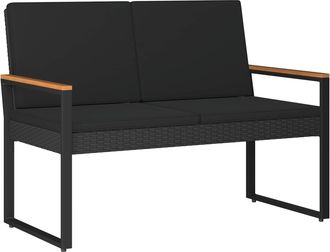 vidaXL Banco De Exterior 2 -seater 107 X 61 X 80 Cm Rat&aacute;n Sint&eacute;tico Vidaxl