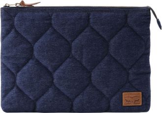 Levi's Handtasche LEVIS DENIM LAPTOP SLEEVE, Damen, Gr. B/H/T: 39cm x 2cm x 28cm, blau (denim), Baumwolle, Strukturmuster, unifarben, Taschen Handtasche, mit