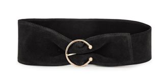 Lascana Tailleng&uuml;rtel LASCANA, Damen, Gr. 105, blau (schwarz), Rindsleder, unifarben, G&uuml;rtel Tailleng&uuml;rtel, Shaping-Effekt, G&uuml;rtel f&uuml;r Kleid & Overall, Bauchg