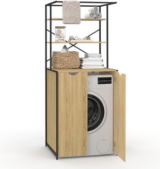 IDMarket Armadio Chiuso Per Lavatrice Detroit Dal Design Industriale