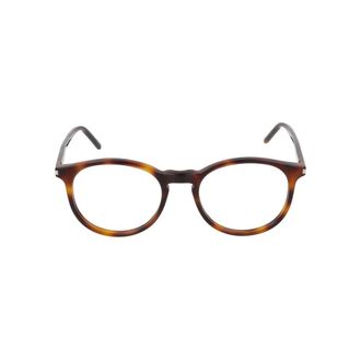 Saint Laurent Glasses, unisex, Brown, Size: 50 MM Havana Transparent Eyeglasses SL 106 002