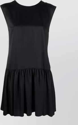Lanvin sleeveless round neck drop waist mini dress