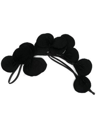 P.A.R.O.S.H. flower hair pin - women - Wool - One Size - Black