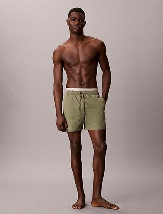 Calvin Klein Double Logo Waistband Swim Shorts
