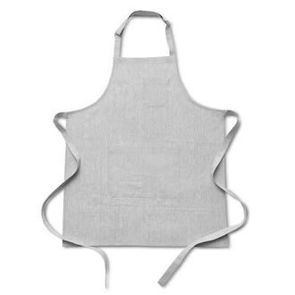 Solino Home Linen Apron 32 x 27 in for Dining Table, Holiday and Everyday Table Decor - Classic Linen Apron in Light Grey at Nordstrom, Size Medium