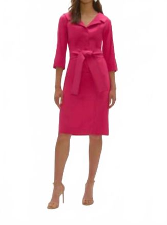Joseph Ribkoff Knee Length Shirt Dress In Geranium