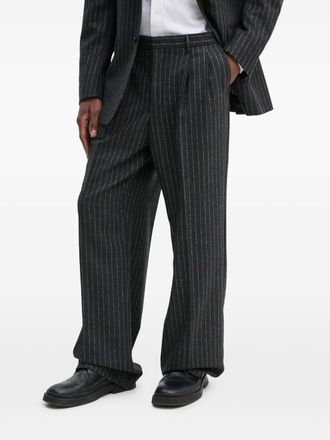 Sunflower pinstriped trousers - men - Polyester/Virgin Wool/Acrylic/Polyamide/Elastane - 52 - Grey