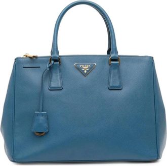Prada Pre-owned Handbags, female, Blue, Size: ONE SIZE Pre-owned Top Handle Bag