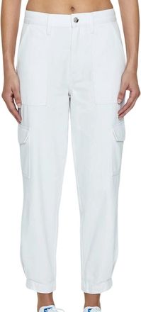 Pistola Denim Josephine High Rise Tapered Cargo Pant In White