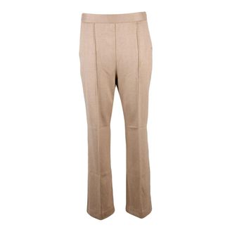 Max Mara Pantalone - Dames - Broeken - Beige - Maat: L Viscose
