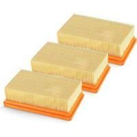 OEM Juego De 3 Filtros Planos Plisados De Repuesto Para Aspiradoras Karcher Mv4, Mv5, Mv6, Wd4, Wd5, Wd6, Wd4p, Wd5p, Wd6p Para Uso En Seco Y H&uacute;medo - Sus