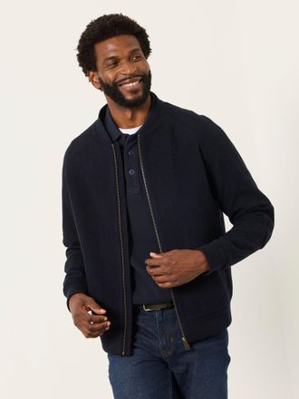 Fat Face FatFace Navy Wool Mix Bomber Jacket
