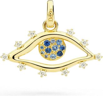 Dodo CIONDOLO OCCHIO ORO GIALLO, ZAFFIRI & DIAMANTI