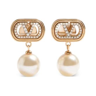 Valentino Garavani VLogo Signature Pareloorbellen - Dames - Oorbellen - Geel - ONE Size - Accessoires