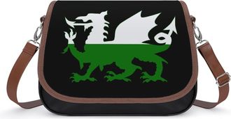 Generic Welsh Flag with Dragon Small Womens Crossbody Bags Shoulder Handbag with Adjustable Strap for Travel