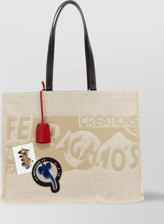 Ferragamo na fabric tote bag