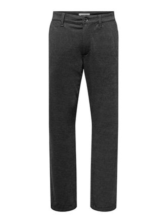 Only & Sons Chinohose ONLY & SONS ONSROMA SLIM POCKET CHINO PANT OTL, Herren, Gr. 28, L&auml;nge 34, grau (dunkelgrau melange), Web, Obermaterial: 95% Polyester, 5% El