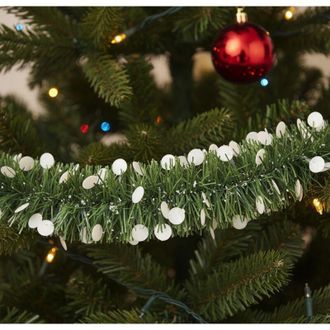 Dmora Decoraci&oacute;n De Navidad Sottor, Estructura Color Blanco, Made In Italy, Verde