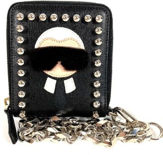 Fendi Black Leather Wallet (Bi-Fold) (Pre-Owned)