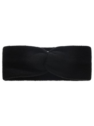 Zwillingsherz Stirnband ZWILLINGSHERZ Classic, Damen, schwarz, Strick, Kaschmir, M&uuml;tzen Stirnband, Knoten vorn, Cashmere, Feinstrick