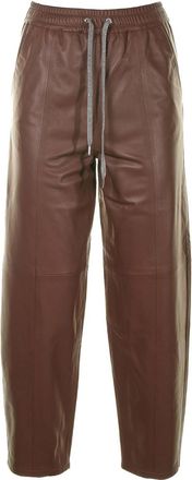 Eleventy Leather trousers