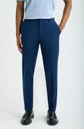 Open Edit Skinny Fit Pleated Suit Pants in Navy Pageant at Nordstrom, Size 28